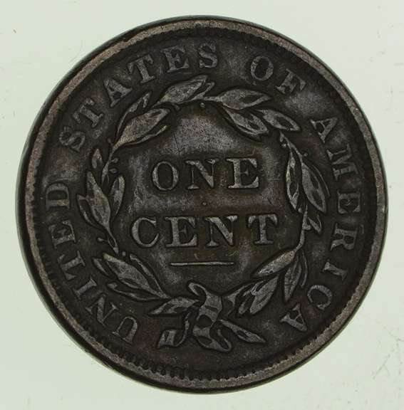 1838 Young Head Large Cent - Circulated