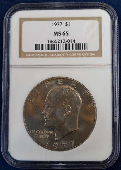 1977 $1 MS65 NGC