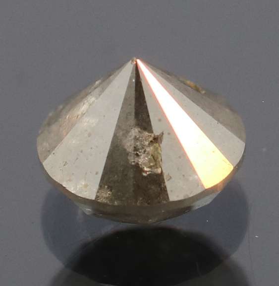 Sunning .63ct smooth cut real gray Diamond solitaire