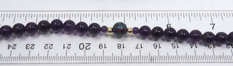 Graduated Amethyst Beads Necklace