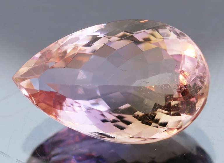 Elegant 13.92ct pear cut Bolivian Ametrine