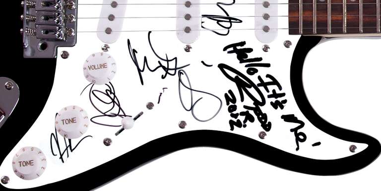 Robert Johnson Tribute Concert Autographed Guitar Rundgren Gray Wimbish ACOA