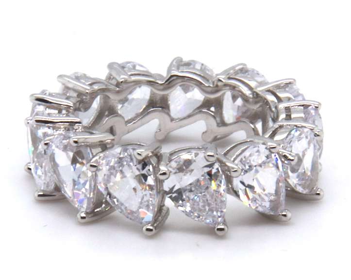 Sterling Silver CZ Eternity Band