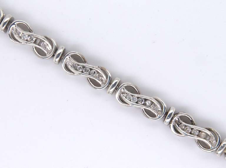 Sterling Silver Diamond Fancy Bracelet