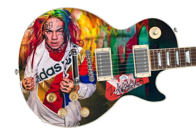 Tekashi69 Autographed Signed Custom Photo Graphics Guitar ACOA