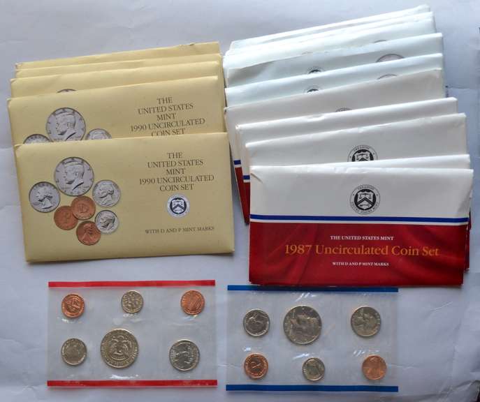 5 Each US Mint Sets 1987 1989 1990