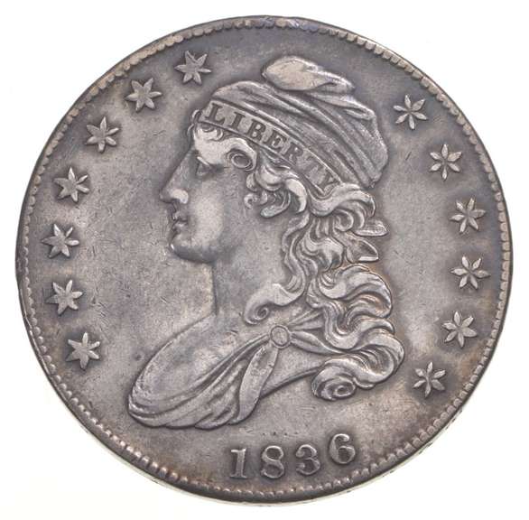1836 Capped Bust Half Dollar - Lettered Edge
