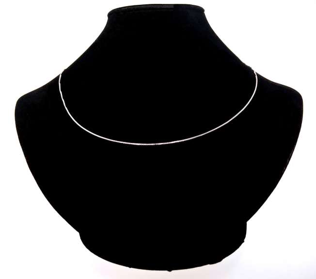 Sparkling Handmade Italian Sterling Silver Box Adjustable Necklace