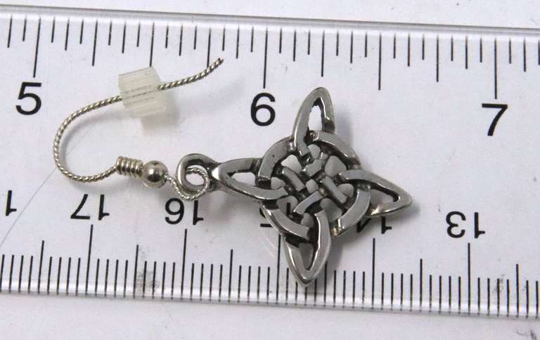 Sterling Silver Star Dangle Earrings