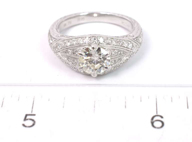 Incredible Ladies 1.05CTS Diamond Ring in 18K White Gold