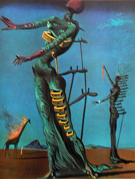 Salvador Dali, A Giraffe Aflame