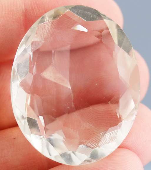 Massive! 78.36ct oval cut ice white Quartz