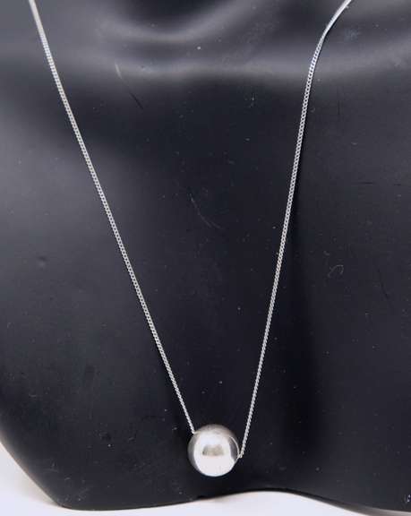 Sterling Silver Ball Pendant on Chain