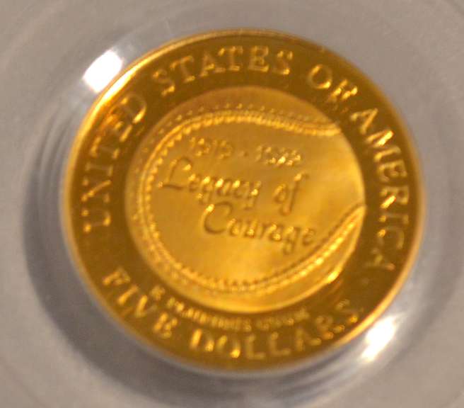 1997 W $ 5 Jackie Robinson Proof 69 D Cameo  US Gold Coin