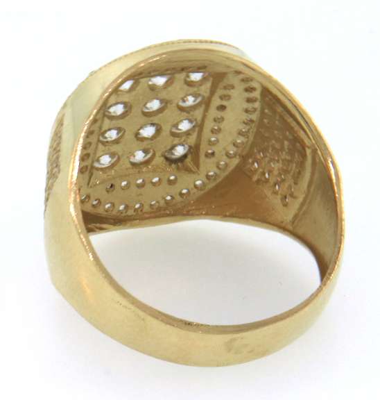 Handsome Men's Diamond Ring in 14kt Yellow Gold