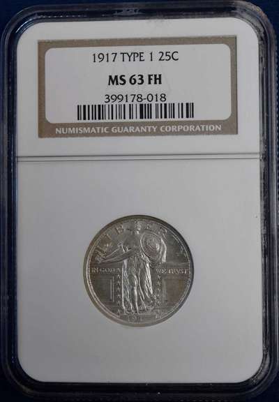 1917 Type 1 25C MS63 FH