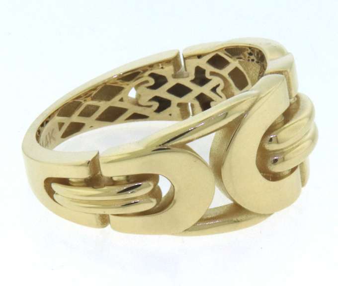Intricate Handmade Italian 14k Gold Ring