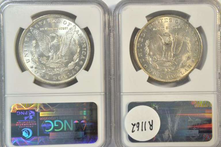 Better NGC MS63 1889 & 1900 'P' Mint Morgan Silver Dollars