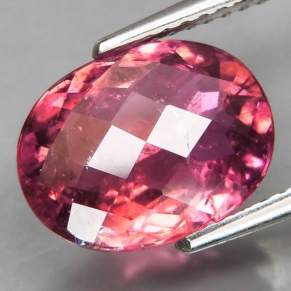 Checkerboard cut! 3.61ct rose pink Rubellite Tourmaline