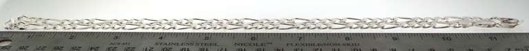 Gorgeous Sterling Silver Figaro Chain Necklace