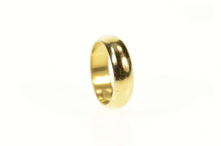 18K Yellow Gold 4.0mm Classic Rounded Child's Band Baby Ring