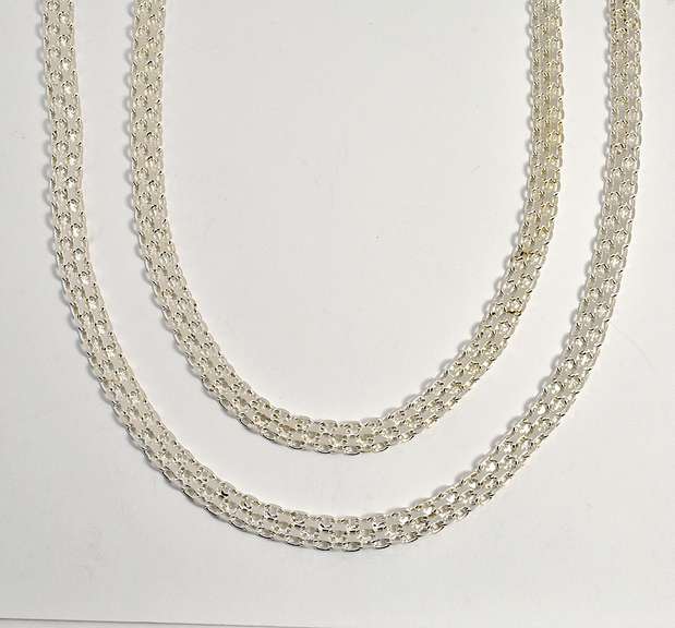 Nice Pair of Hand Made Flat Necklaces