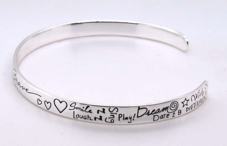 Sterling Silver Inspirational Cuff Bracelet