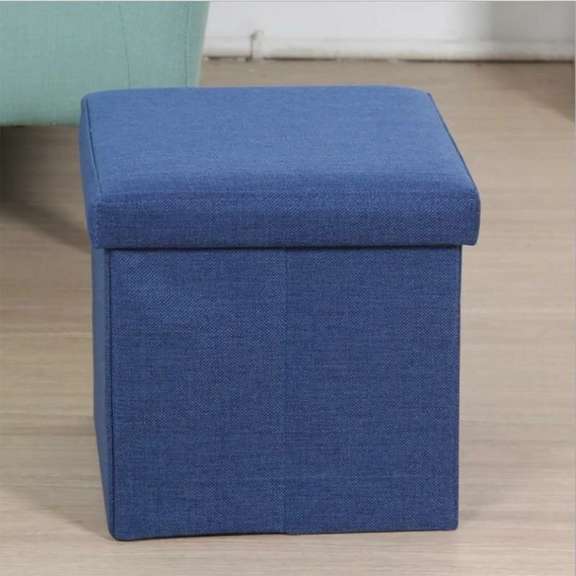 Linen Storage Box Bench Indoor Stool Folding Ottoman