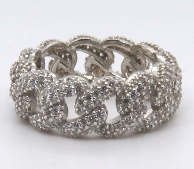 Sterling Silver Cubic Zirconia Band