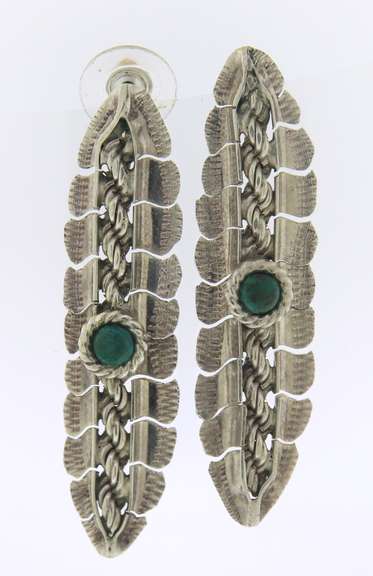 Sterling Silver Dangle Gemstone Earrings