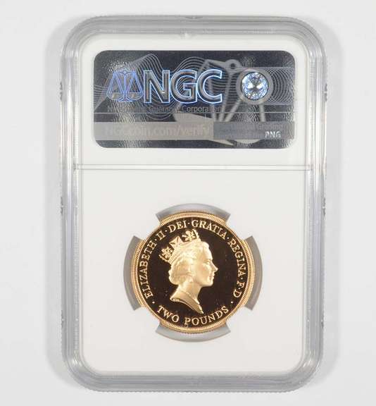 PF70 UCAM 1995 Great Britain 2 Gold Pounds United Nation Anniv - NGC