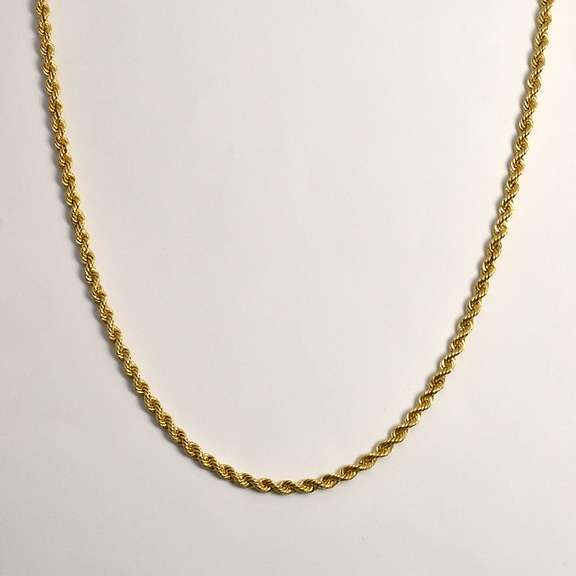 Useful Yellow Gold Rope Necklace
