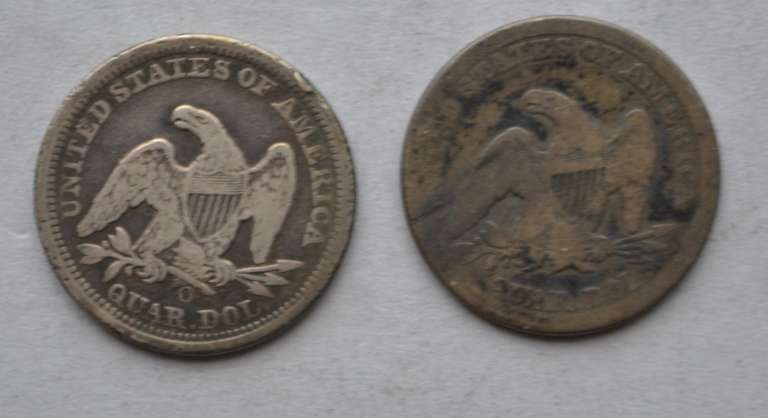 1857 1857 O Seated Quarters
