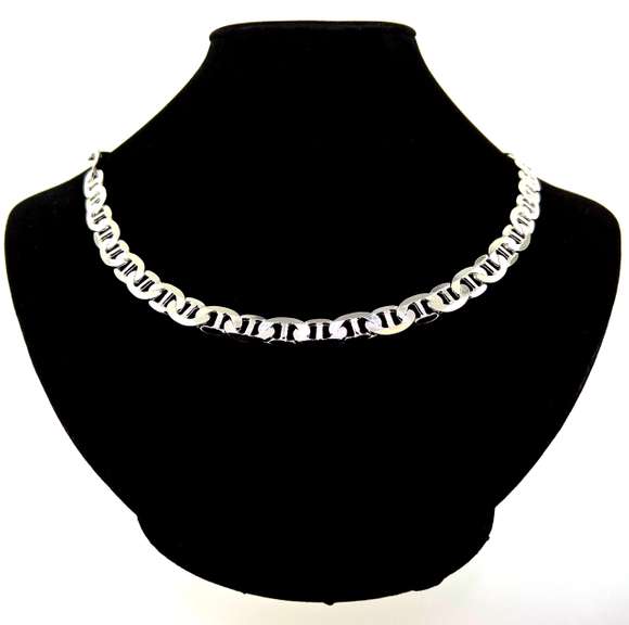 Handmade Italian Sterling Silver Marina Chain Necklace