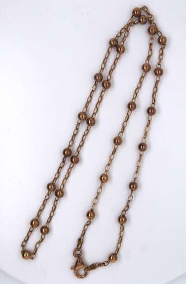 Italian Sterling Silver Bead Chain Necklace