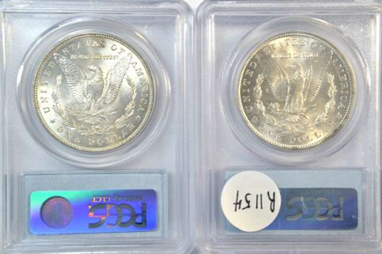 Great BU 1896 & 1902-O Morgan Silver Dollars. PCGS MS62
