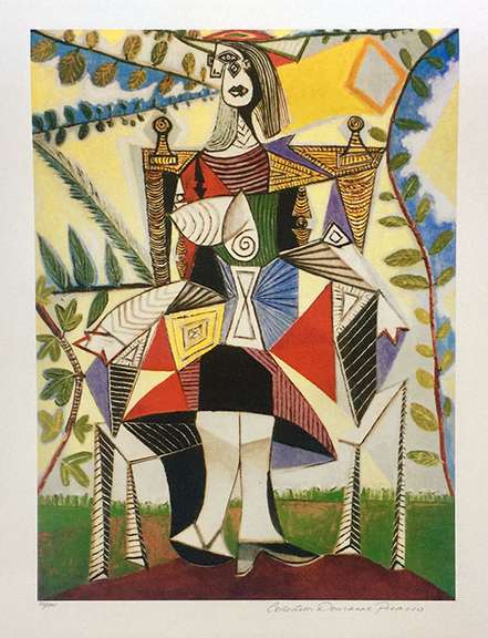 Pablo Picasso, Girl In Colorful Dress