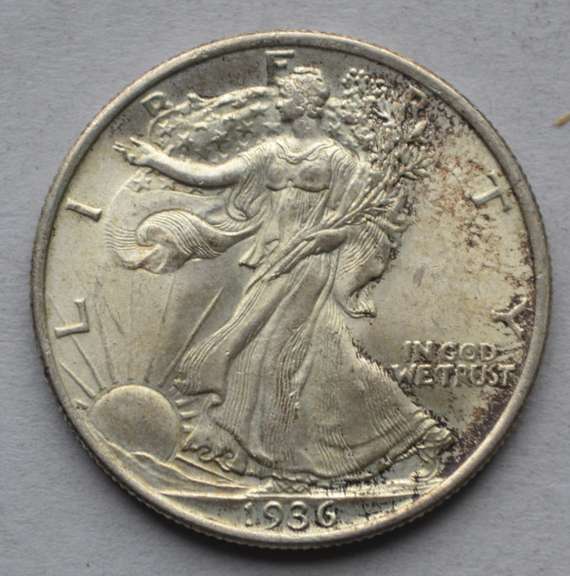 Gem BU White 1936 Walking Liberty Half