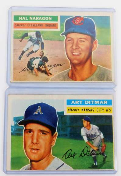 2 Topps 1956 Baseball Cards