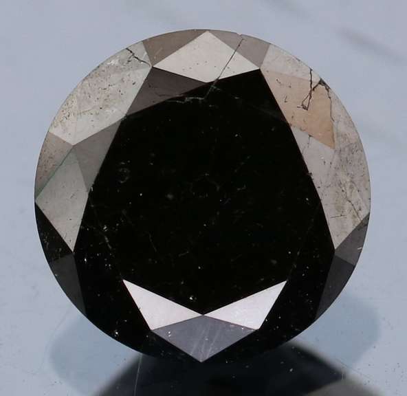 Very fine 1.60ct smooth cut Black Diamond solitaire