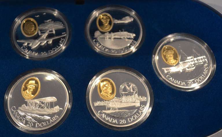 1991-93 Canada 50 Year Silver Proof $20 Coin Powered Flight Set