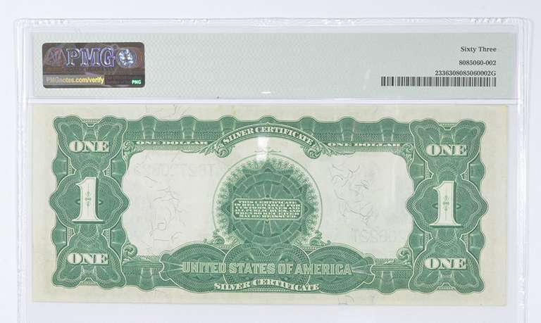1899 $1 FR#233 Black Eagle Silver Certificate Graded PMG 63 Choice UNC
