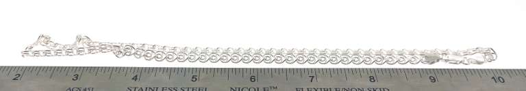 Exquisite Handmade Italian Sterling Silver Love Chain Necklace