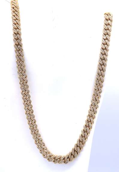 Uncomparable Yellow Gold 10.8ctw Diamond Necklace