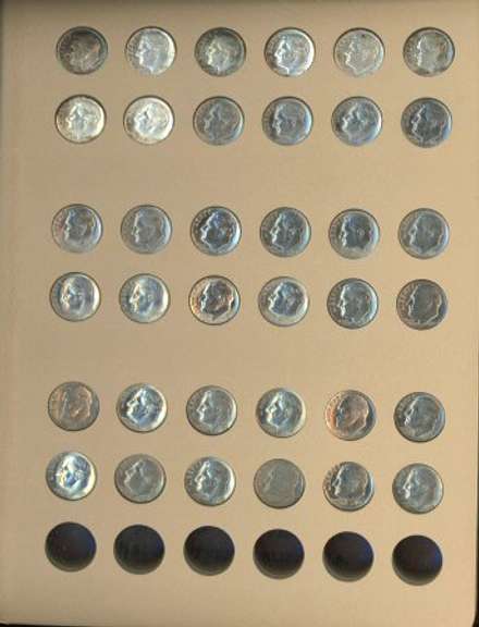 Complete Set of 78 Diff. Roosevelt Dimes 1946 to 1980-D