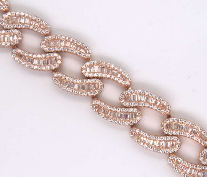 Sterling Silver Cubic Zirconia Tennis Necklace
