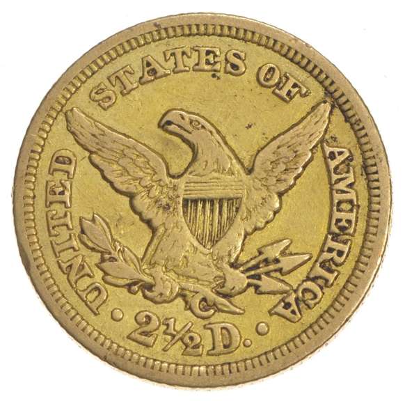 1847 $2.50 Liberty Head Gold Quarter Eagle - Charlotte Gold