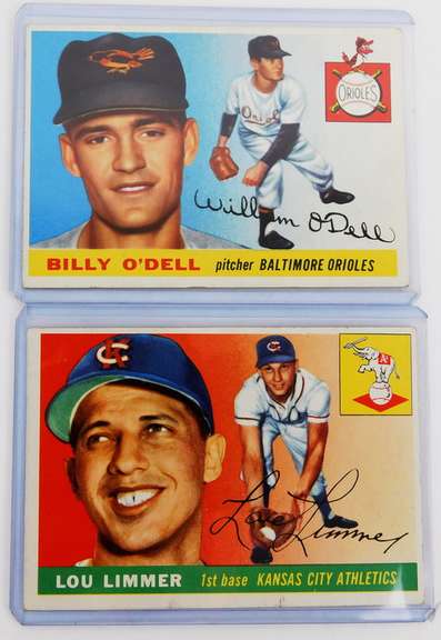 2 Topps 1955 Baseball Cards
