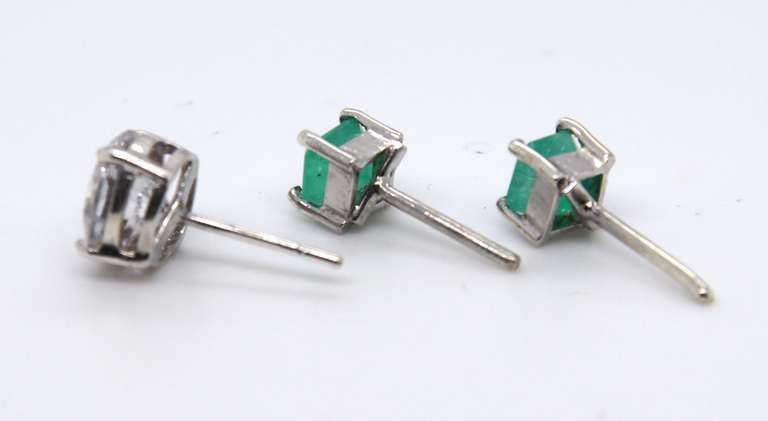 Sterling Silver gemstone Stud Earrings
