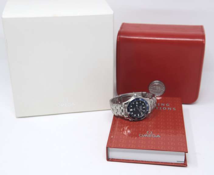 Omega Seamaster Midsize Blue Dial Quartz Watch